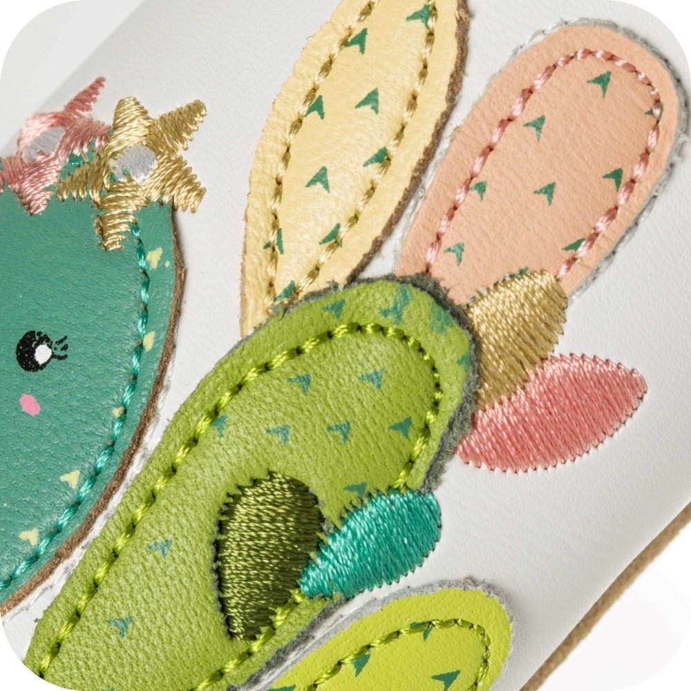 Pantofole in pelle "Cactus"