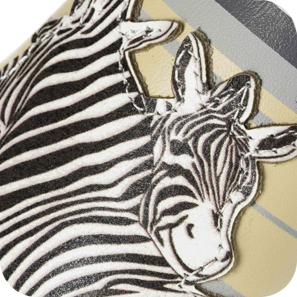 Pantofole in pelle "Zebre"