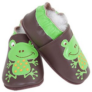 Pantofole in pelle "Ranocchio"