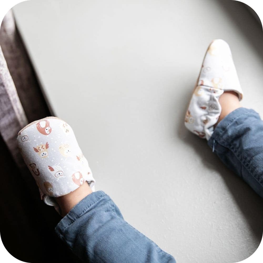 Pantofole in cotone "Gufetti"