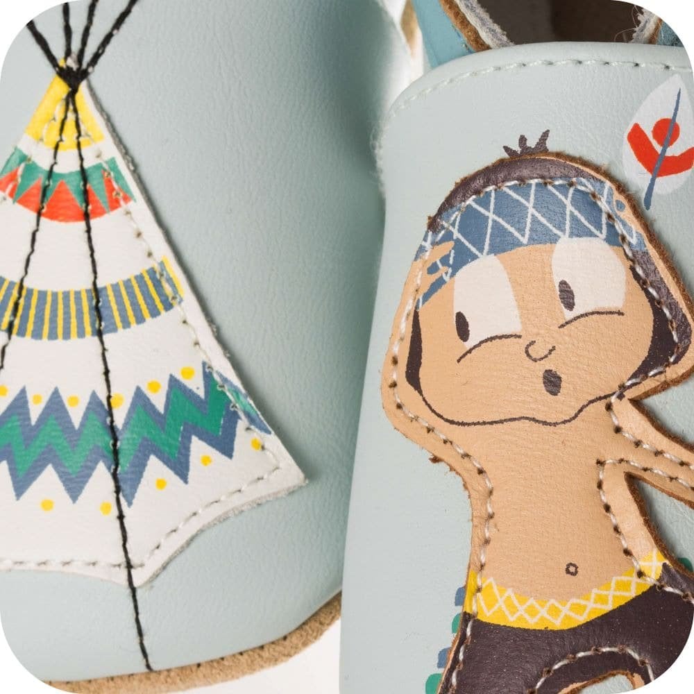 Pantofole in pelle "Indiani"