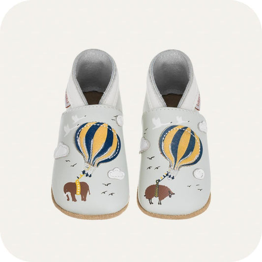 Pantofole in pelle "Mongolfiera"