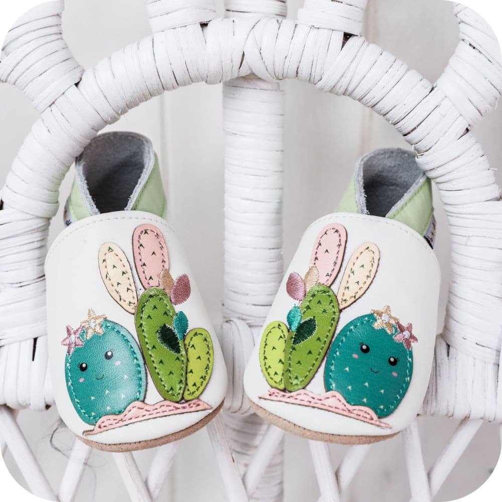Pantofole in pelle "Cactus"