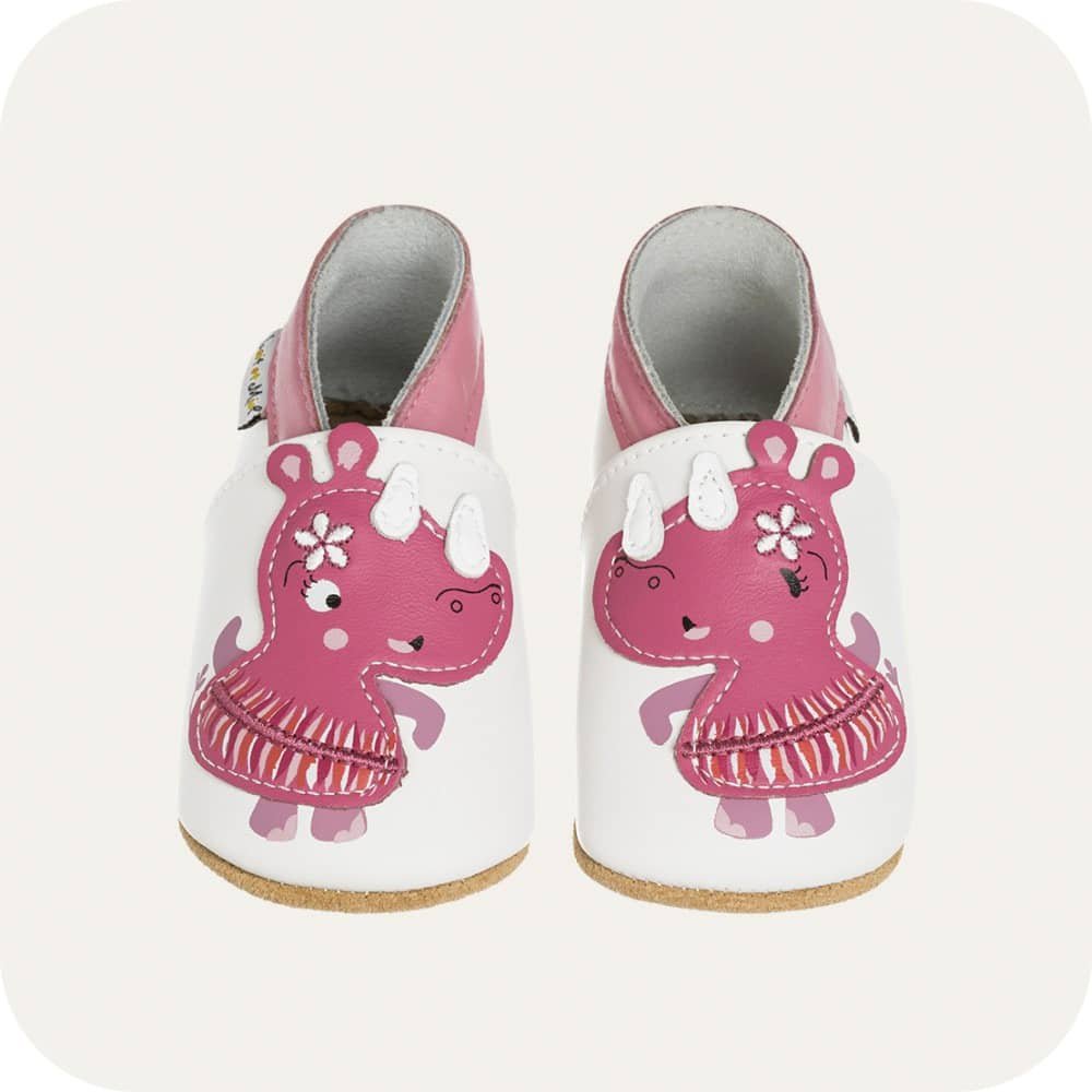 Pantofole da bambino in pelle "Rinoceronte Danzante"