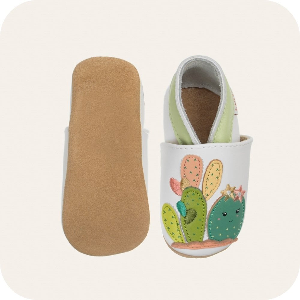 Pantofole in pelle "Cactus"