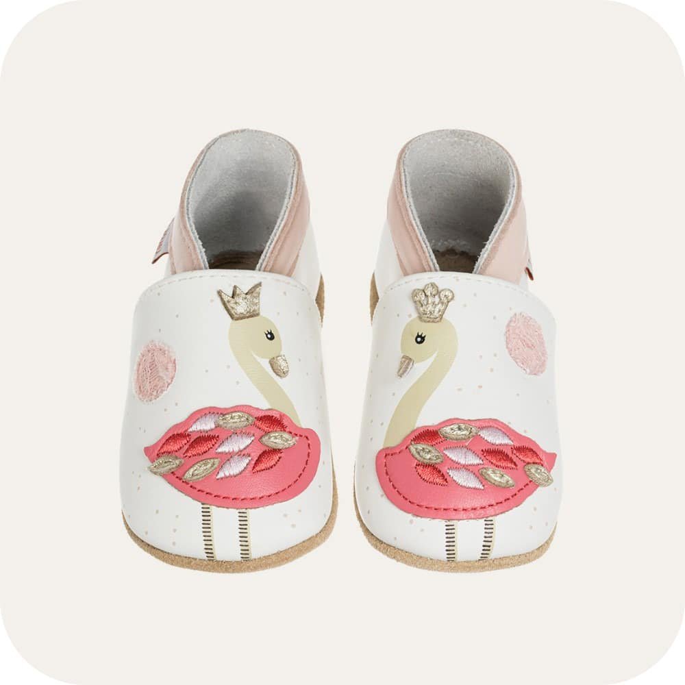 Pantofole in pelle "Fenicottero"