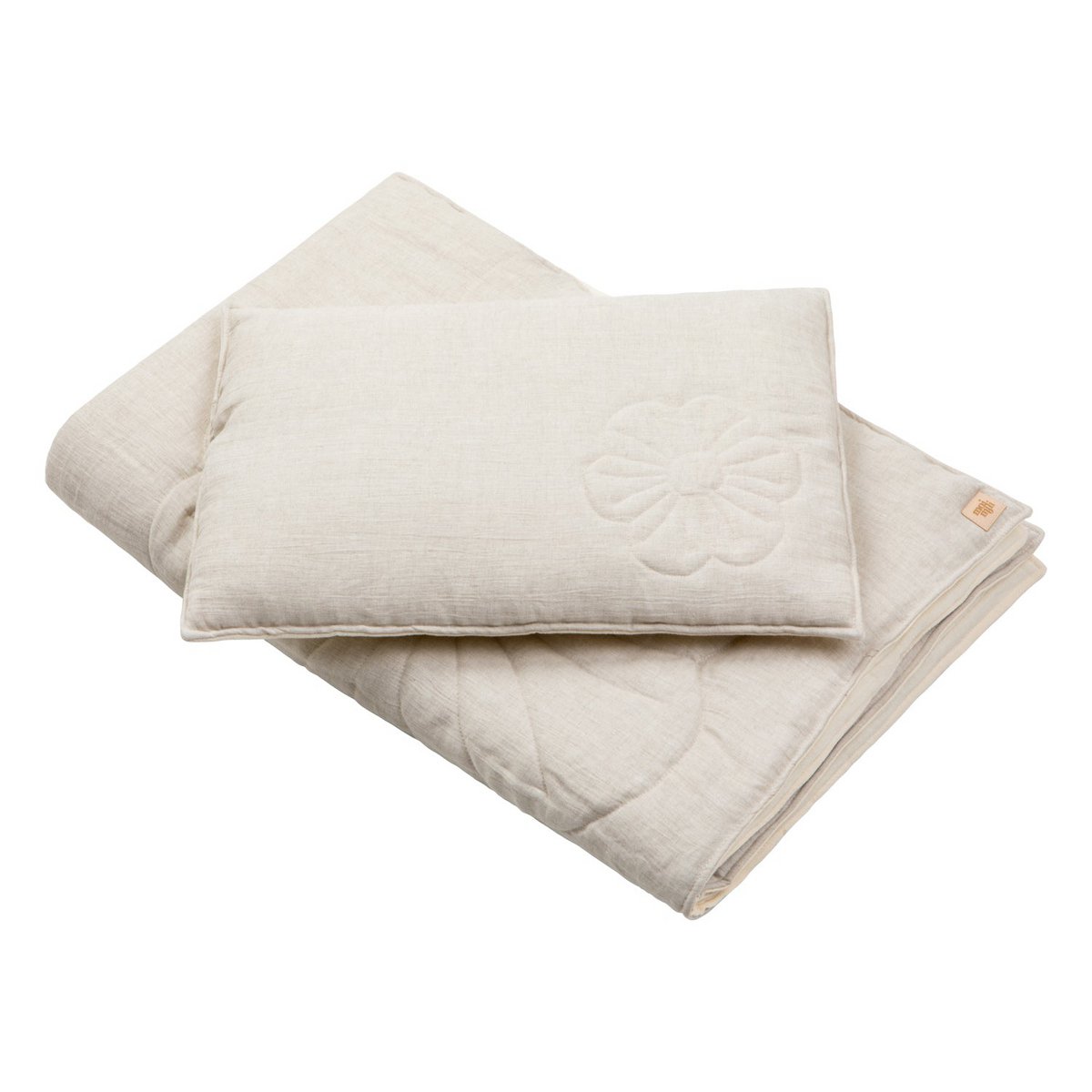 Set Copertina in lino "Fiore Sabbia" 95x65