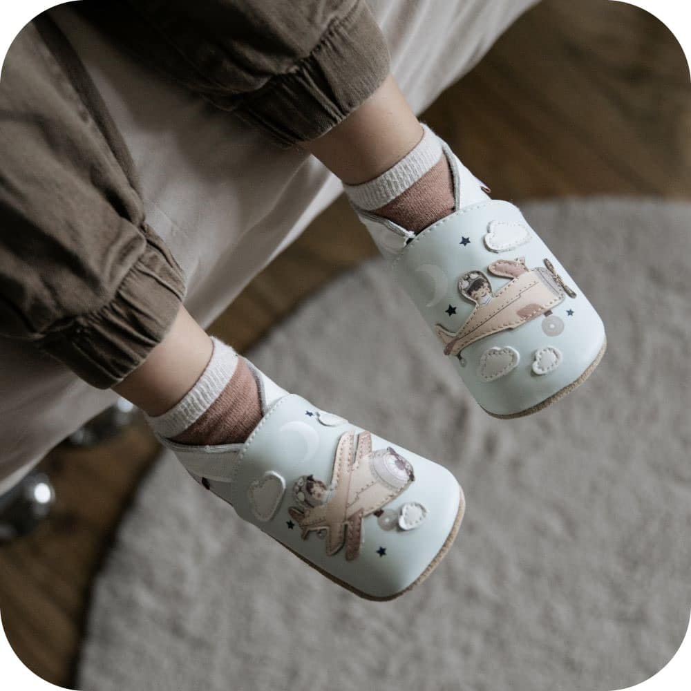 Pantofole in pelle "Aviatore"