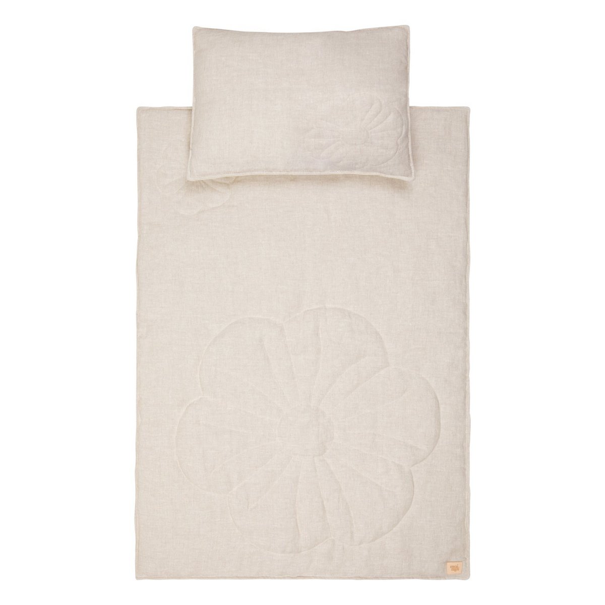 Set Copertina in lino "Fiore Sabbia" 95x65