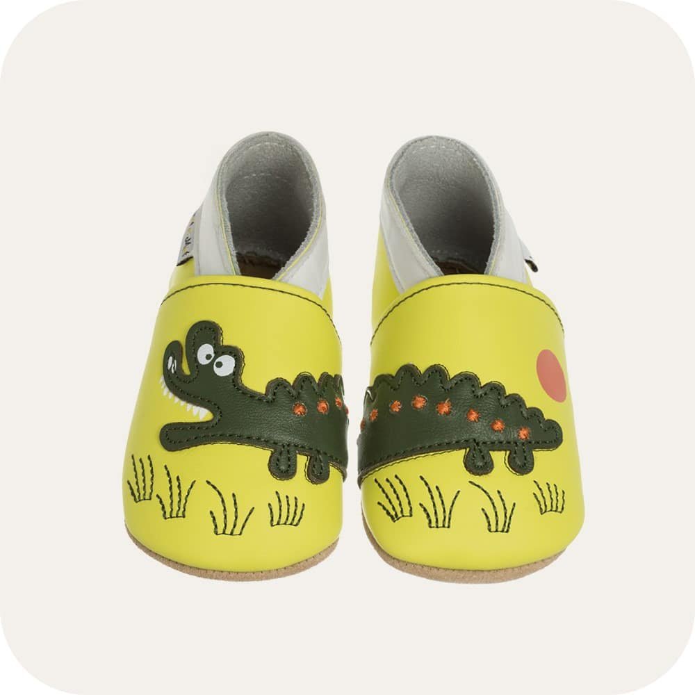 Pantofole in pelle "Coccodrillo"