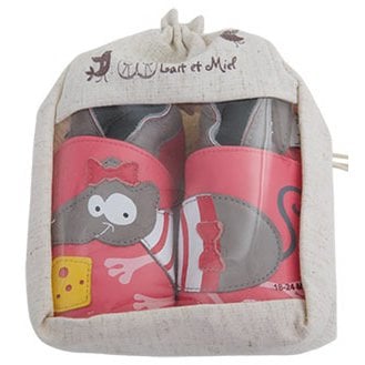Ciabatte in pelle "Mouse"