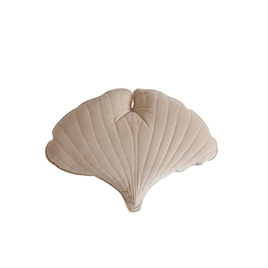 Cuscino foglie di Ginkgo in velluto “crema”
