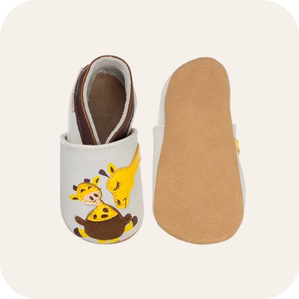 Pantofole in pelle "Mamma Giraffa"