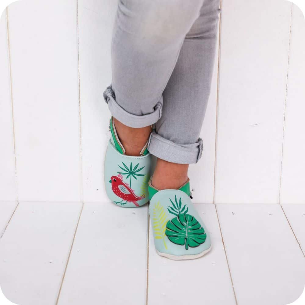 Pantofole in pelle "Tropical"