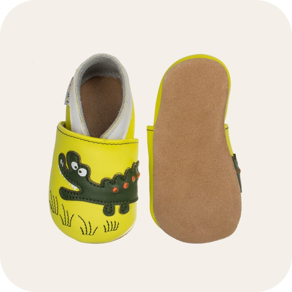 Pantofole in pelle "Coccodrillo"
