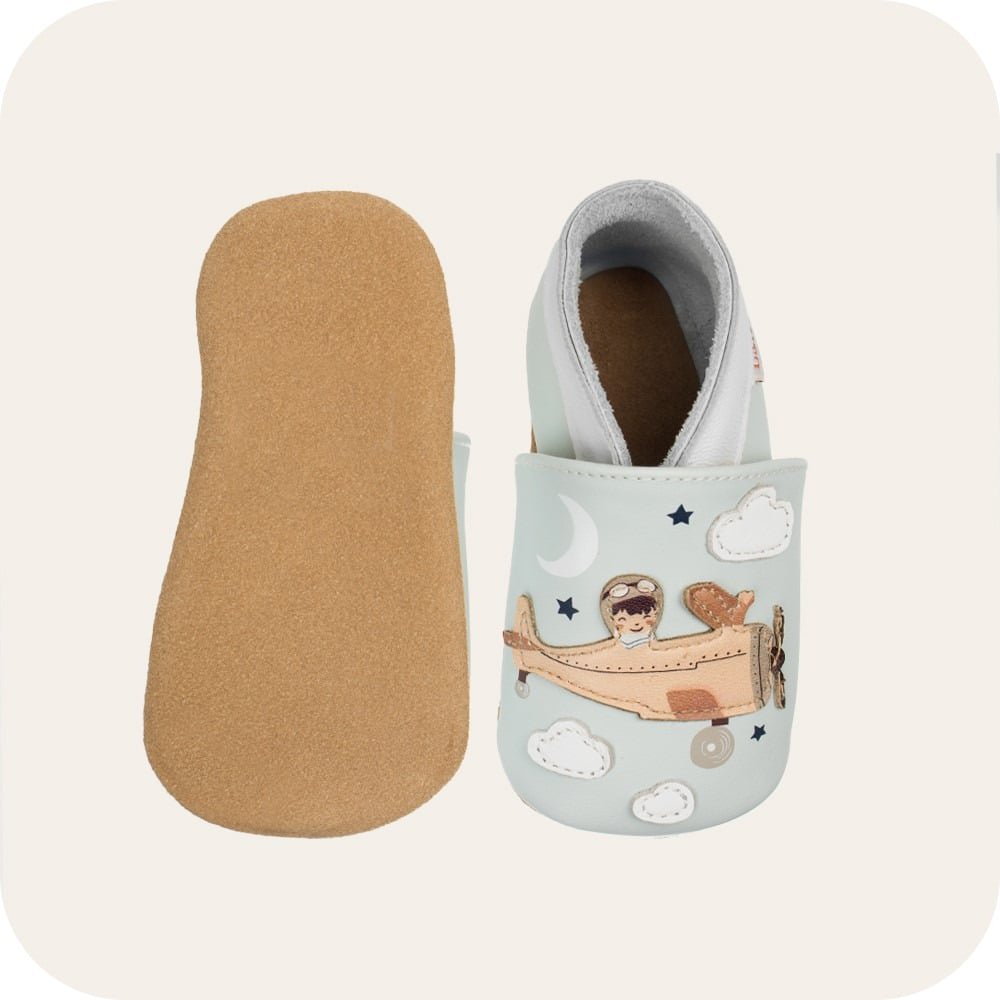 Pantofole in pelle "Aviatore"