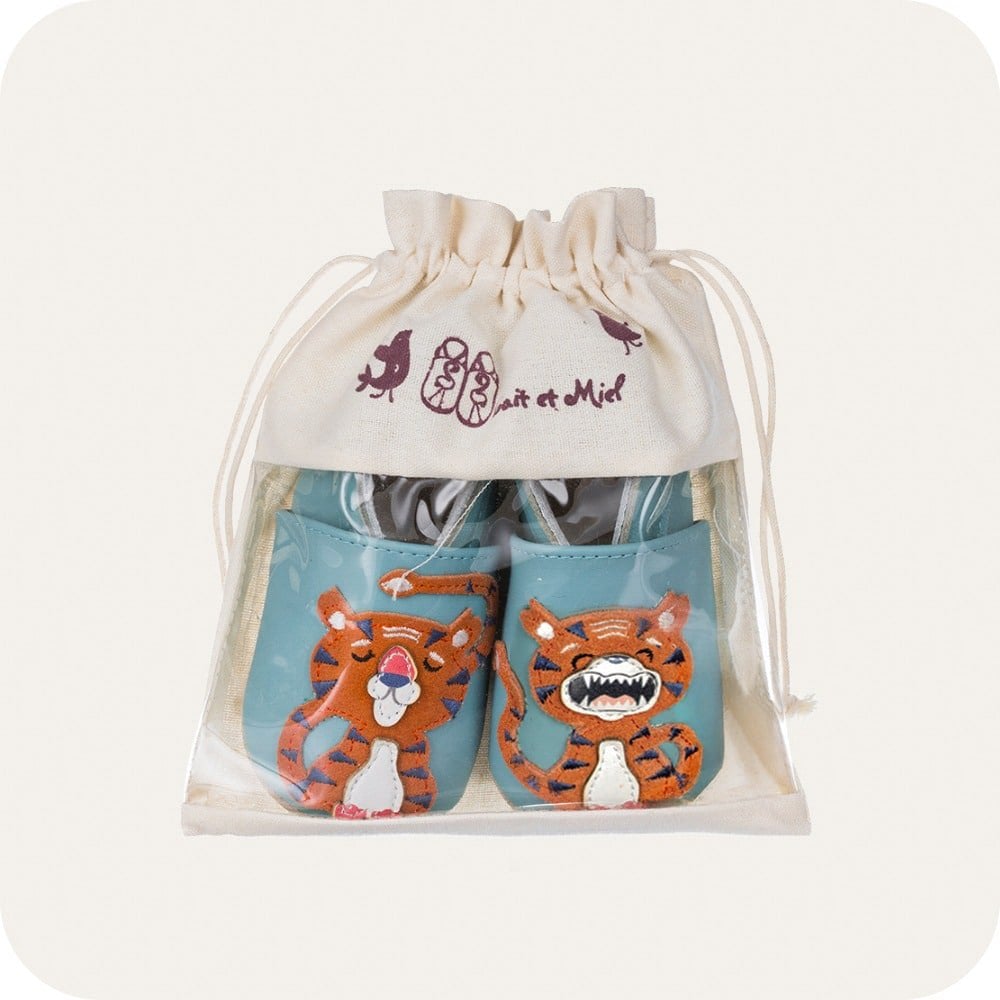 Pantofole in pelle "Tigro"