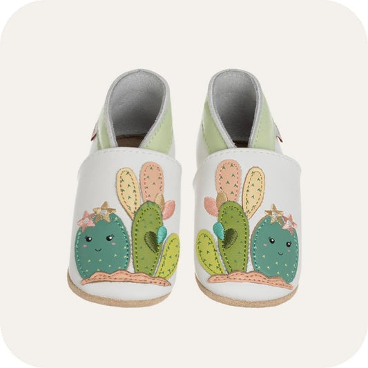 Pantofole in pelle "Cactus"