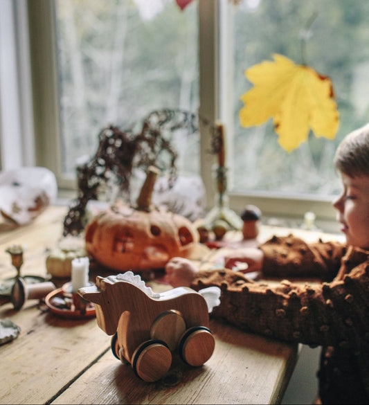 Unicorno da Tirare in Bambu