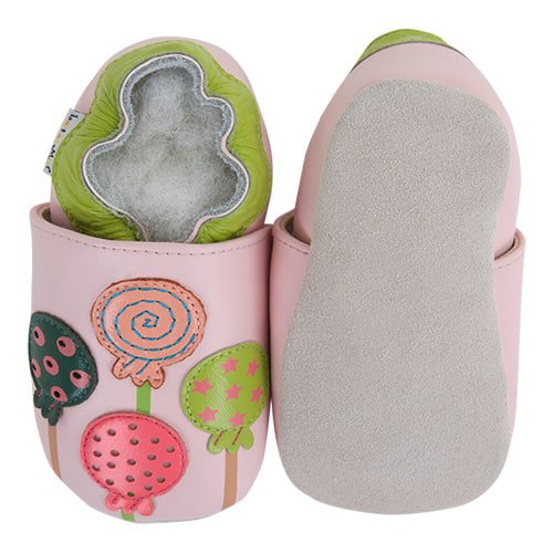 Pantofole in pelle "Lollipop"