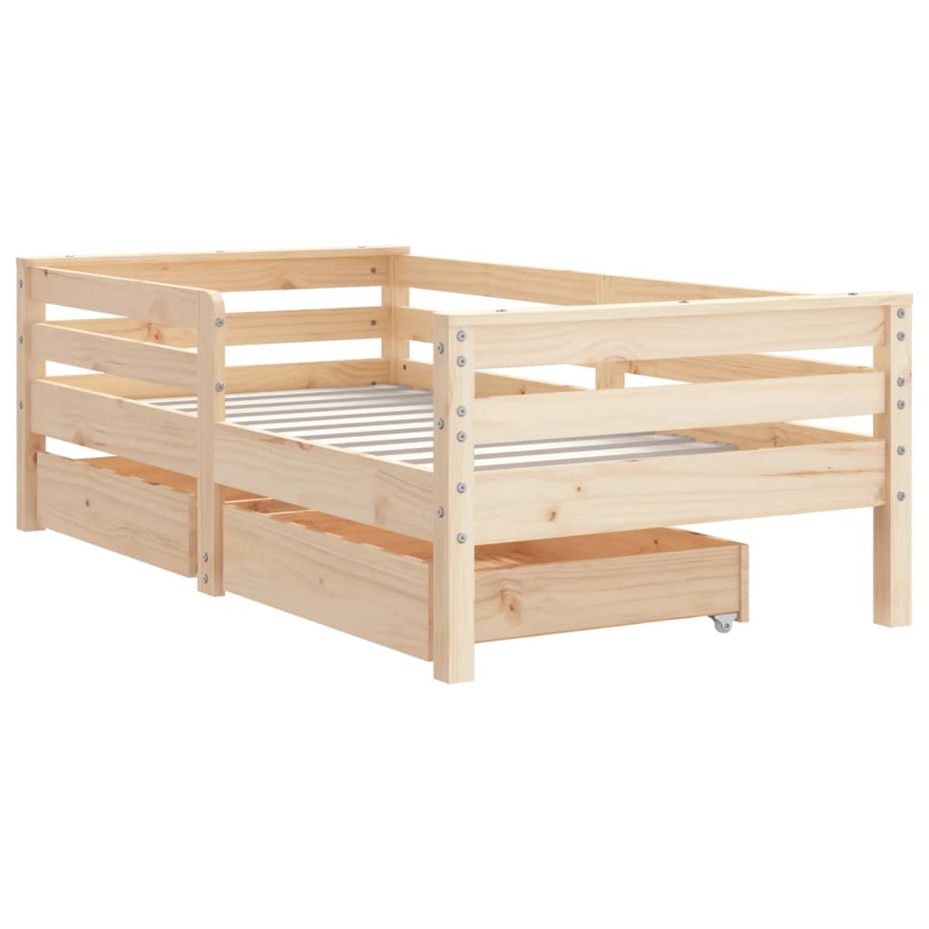 Giroletto Bambini Con Cassetti Legno Massello Di Pino