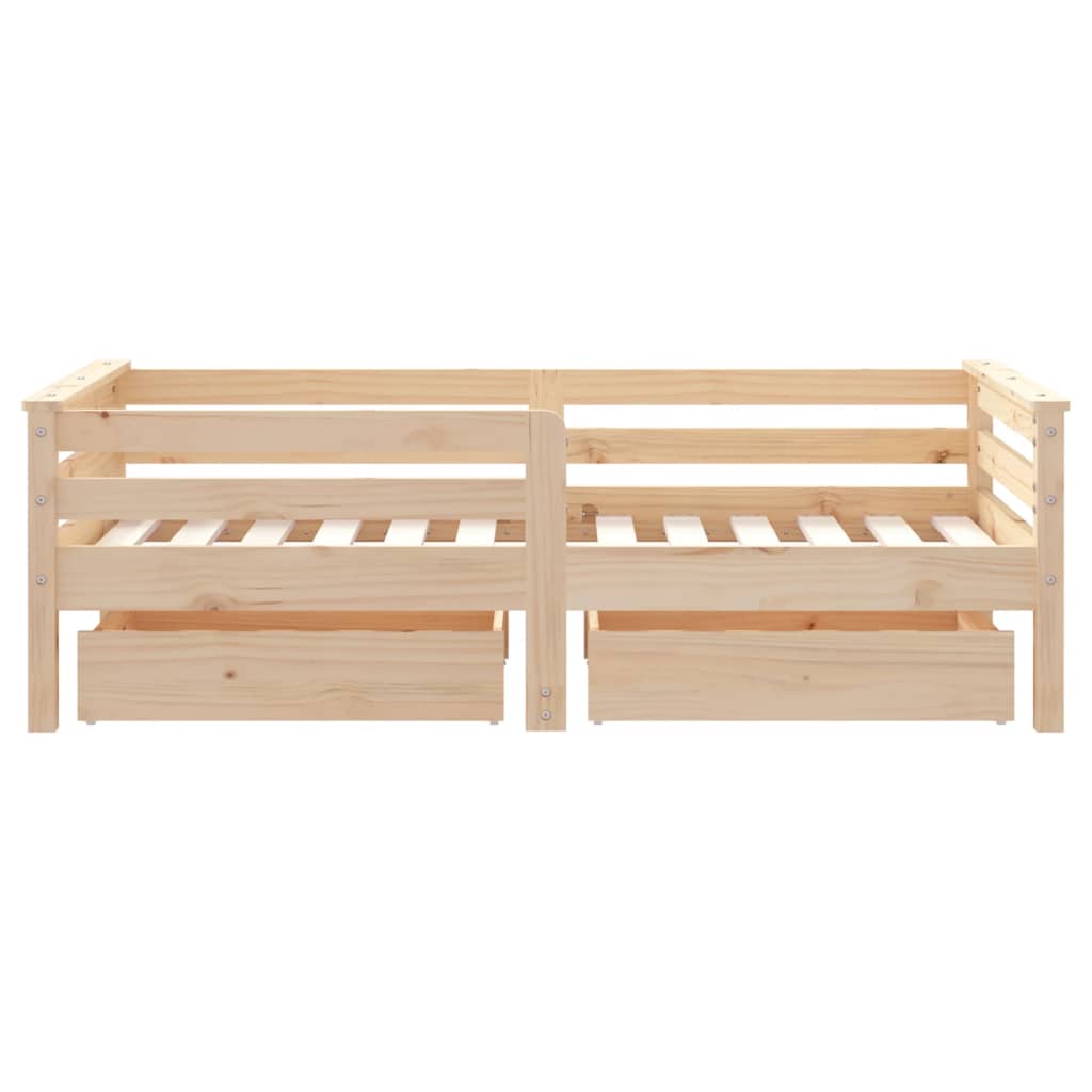 Giroletto Bambini Con Cassetti Legno Massello Di Pino