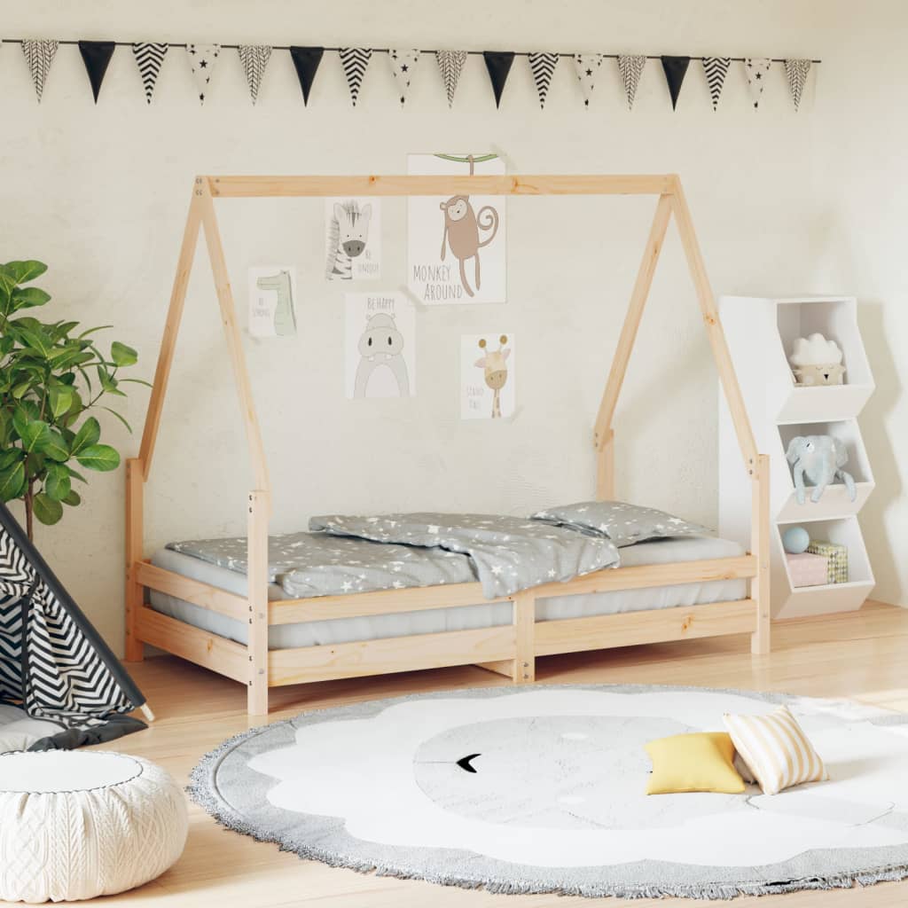 Giroletto Per Bambini 80X160Cm In Legno Massello Di Pino