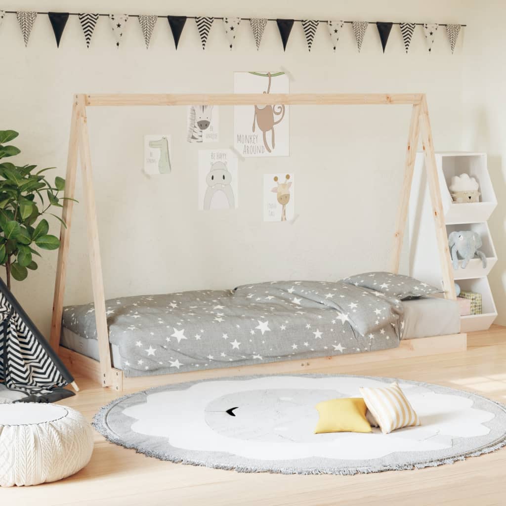 Giroletto Per Bambini 80X160Cm In Legno Massello Di Pino