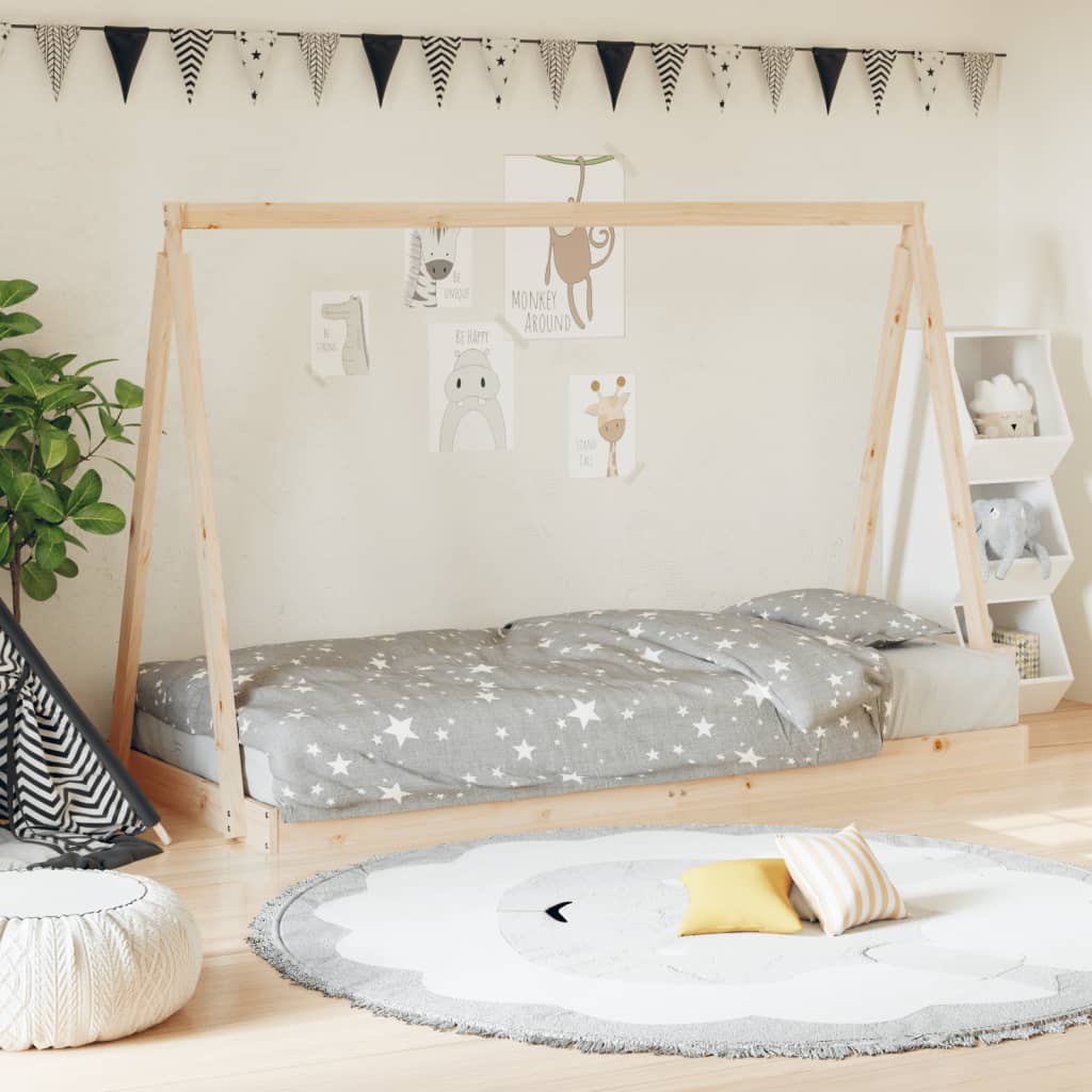 Giroletto Per Bambini 80X160Cm In Legno Massello Di Pino