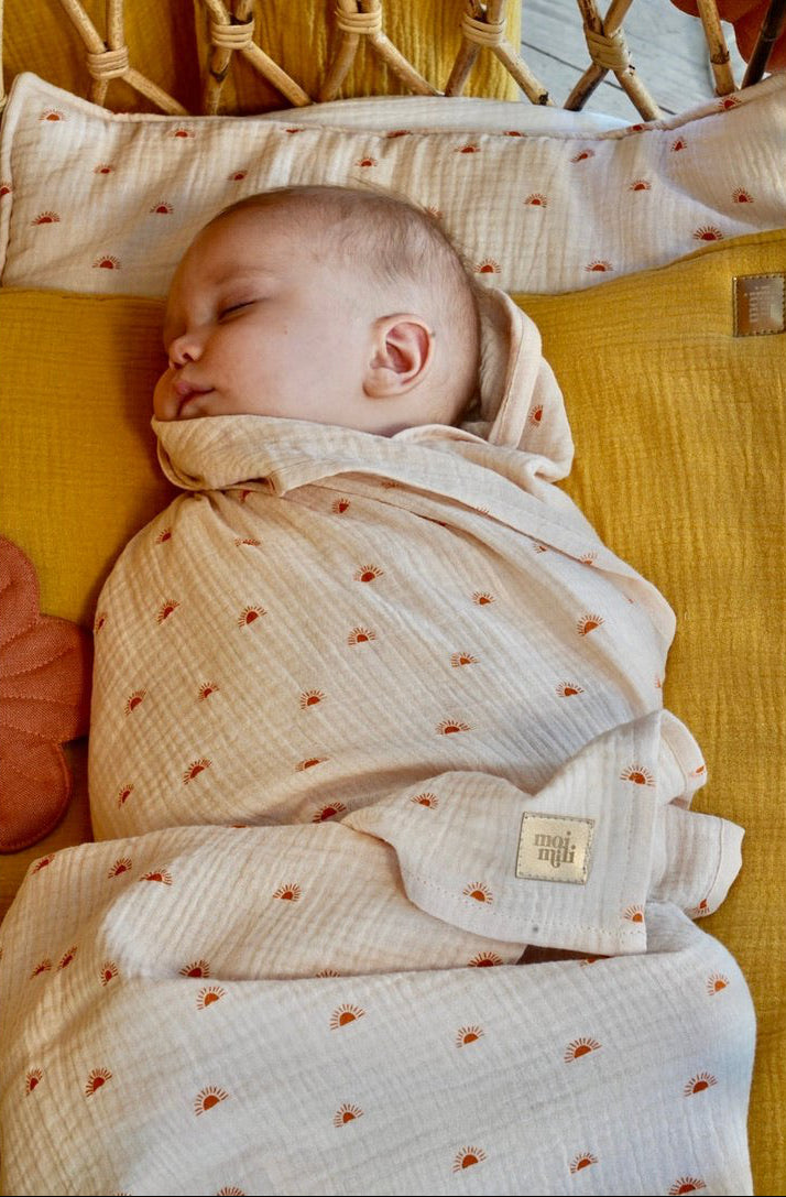 Copertina fasciatoio in mussola "Ocra"