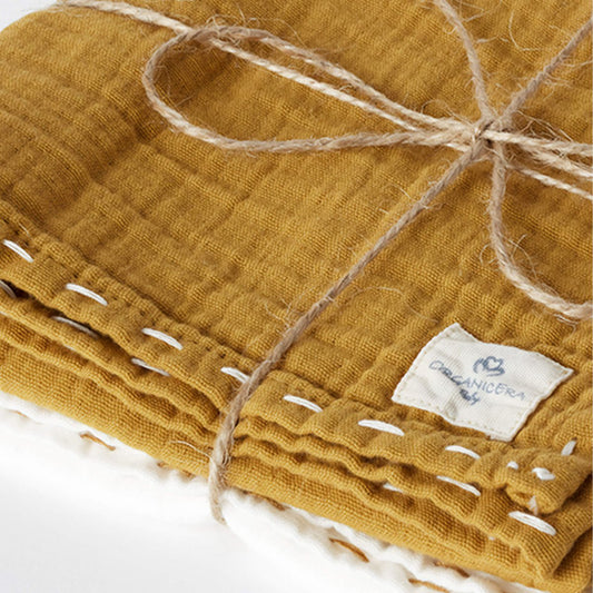 Set Mussole in Cotone Organico "Senape"