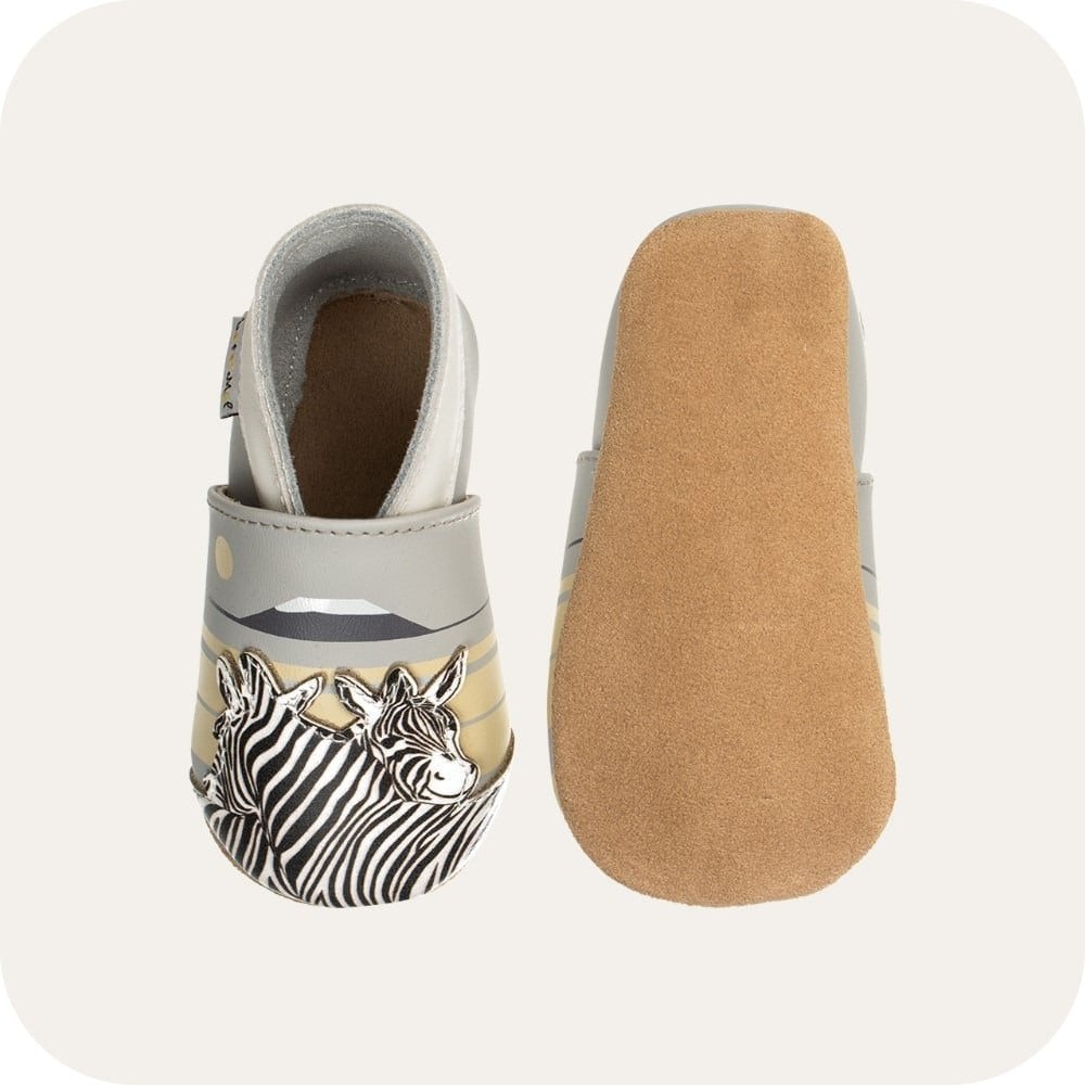 Pantofole in pelle "Zebre"