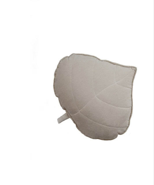 Cuscino Foglia di velluto “Crema”