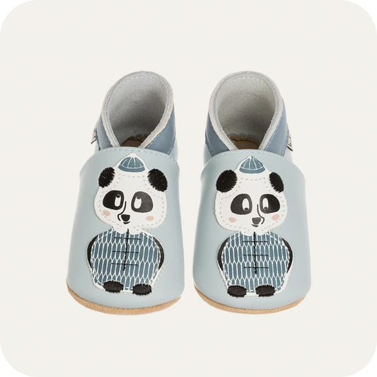 Pantofole in pelle "Panda"