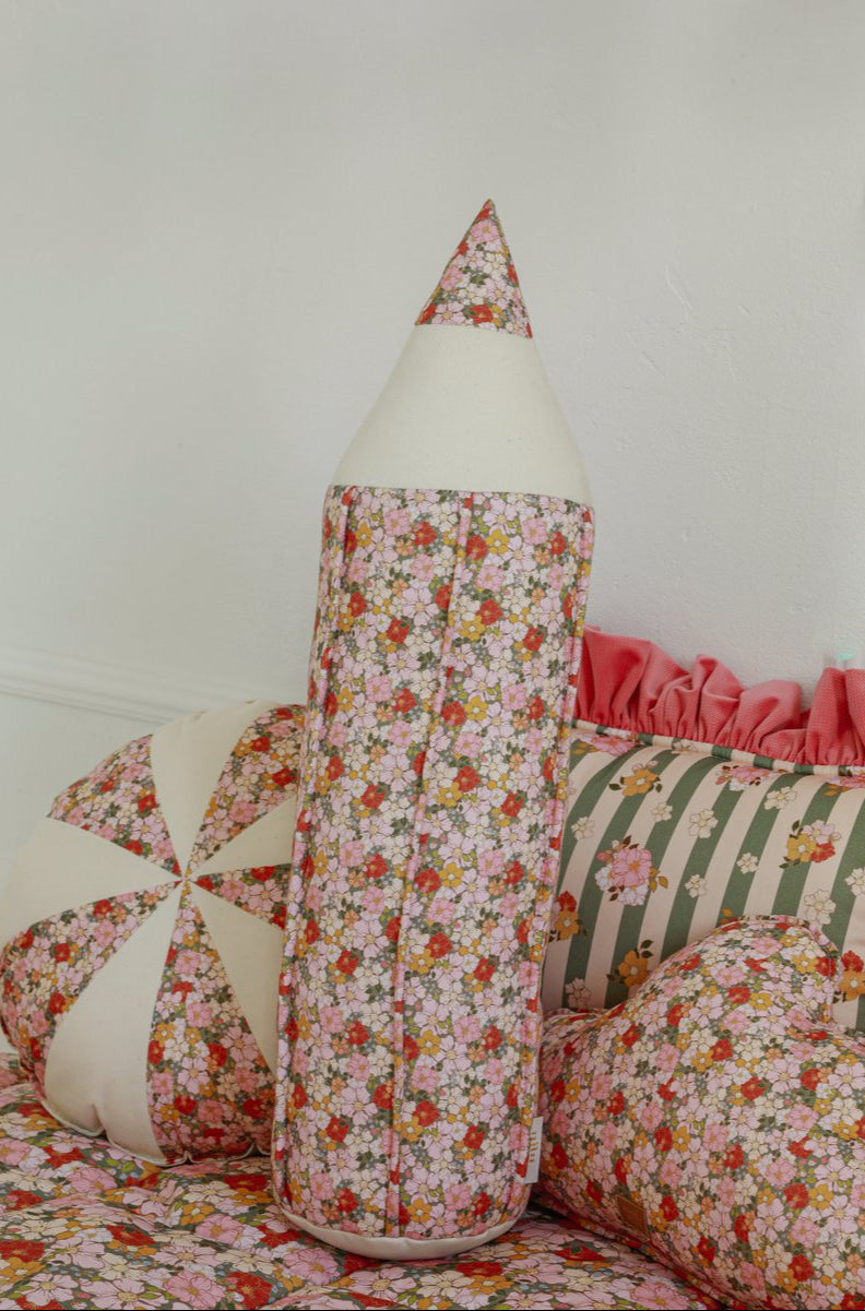 Cuscino di cotone "Pastello Green Garden"