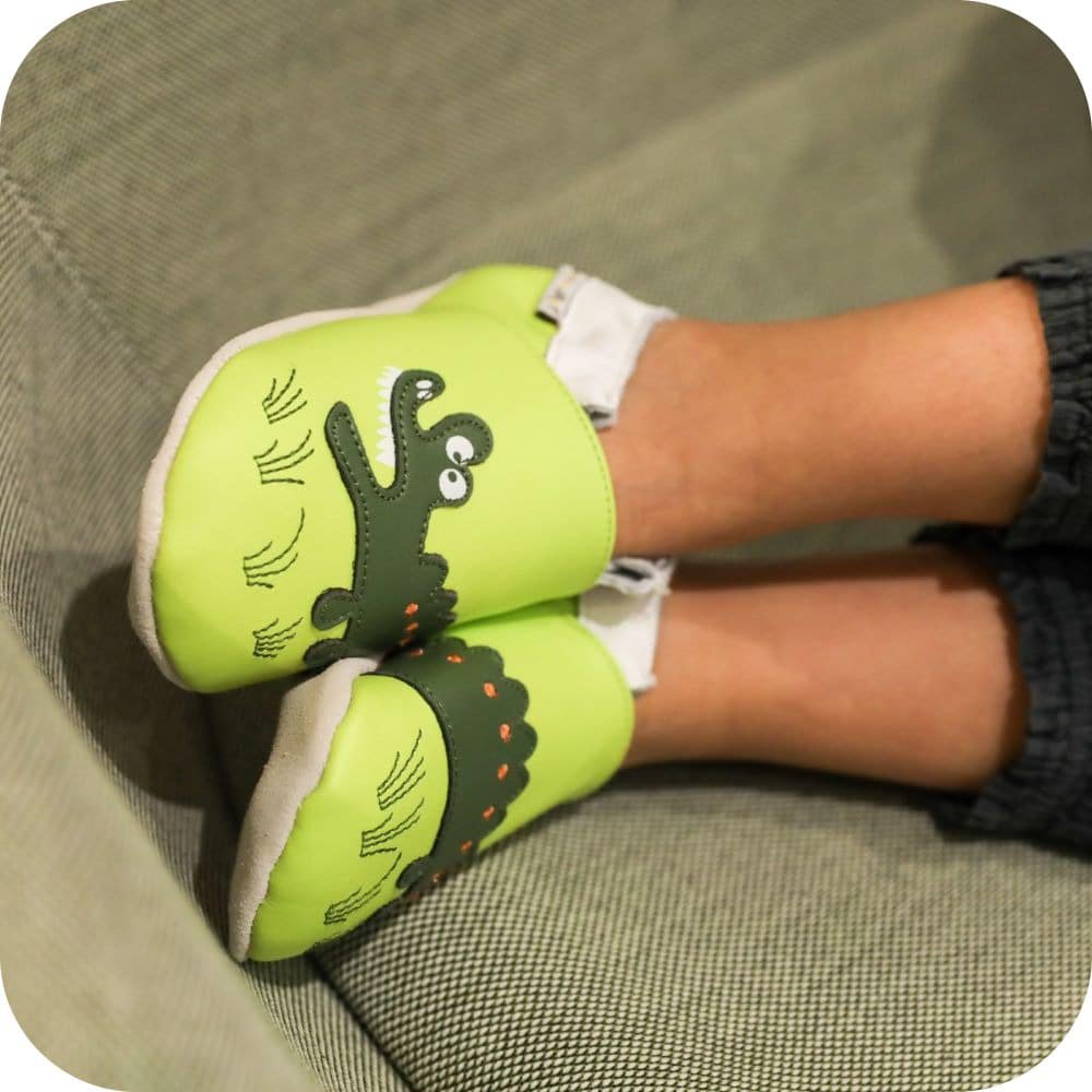 Pantofole in pelle "Coccodrillo"