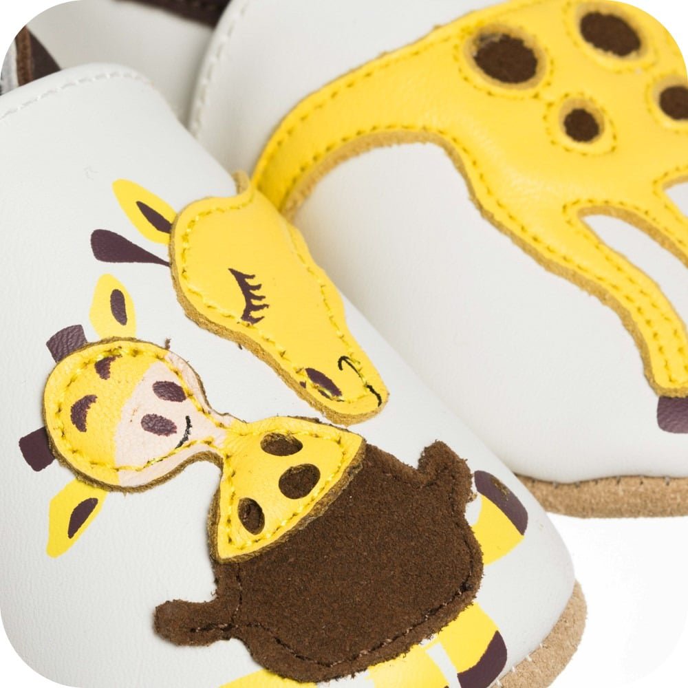 Pantofole in pelle "Mamma Giraffa"