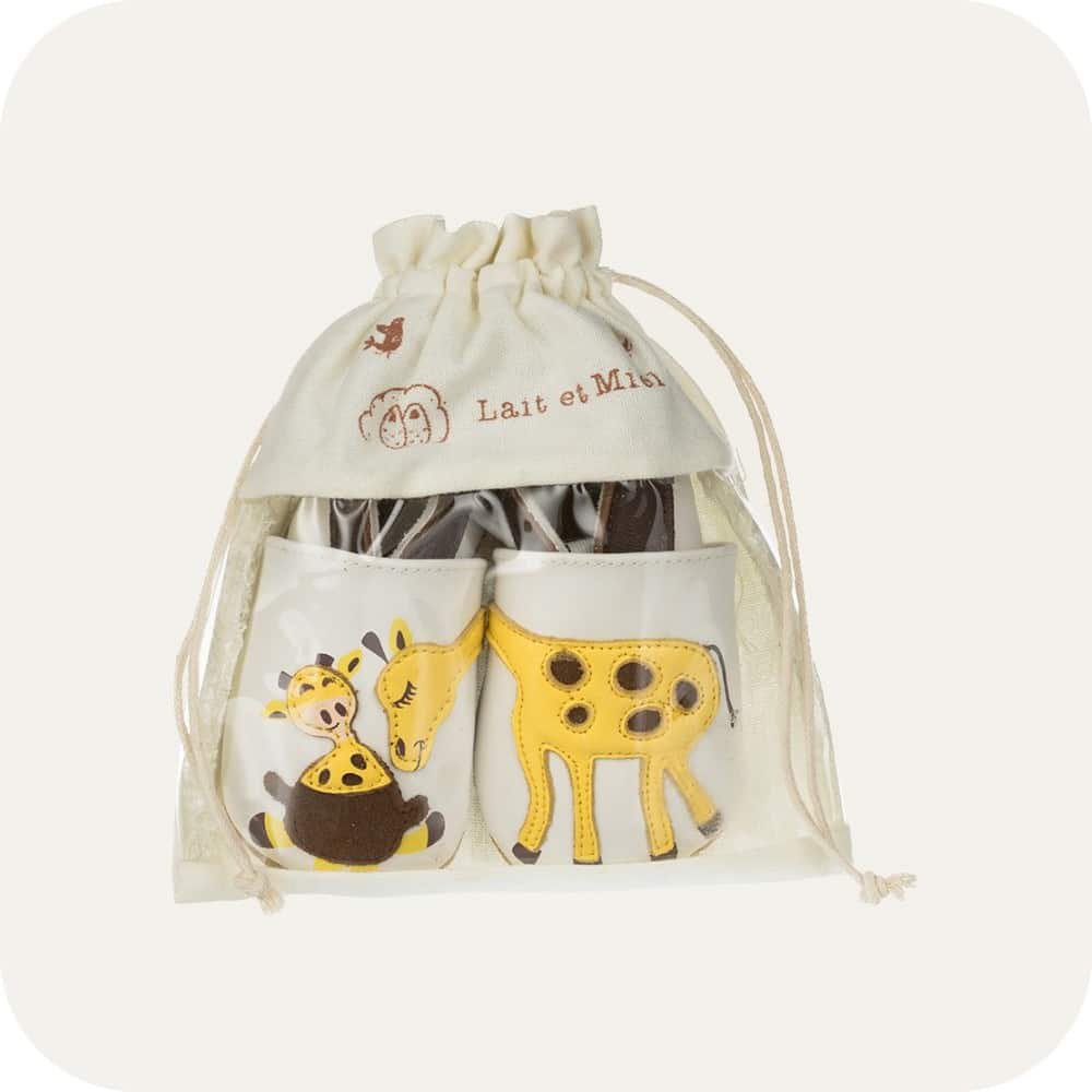 Pantofole in pelle "Mamma Giraffa"