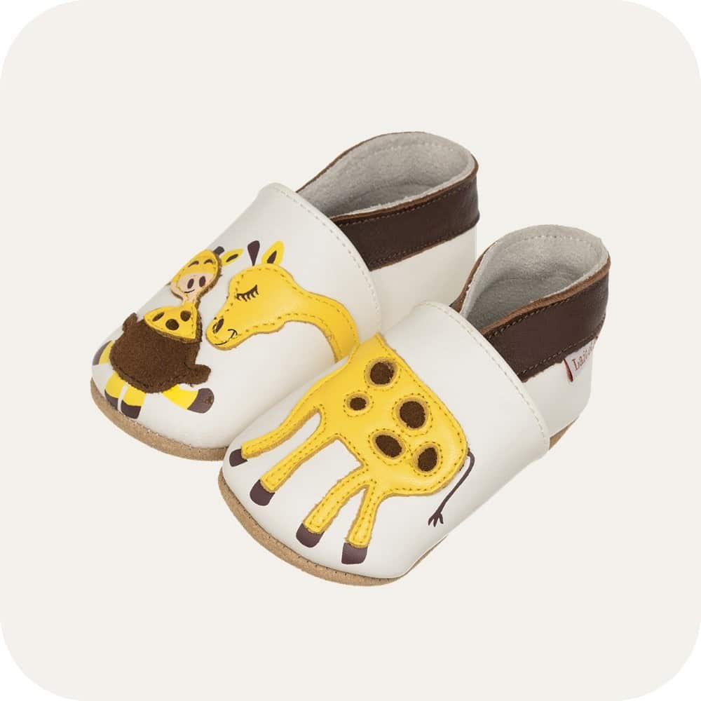 Pantofole in pelle "Mamma Giraffa"