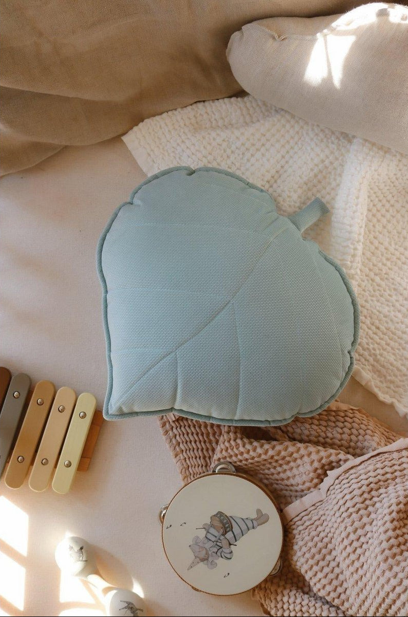 Cuscino Foglia di velluto “Powder Mint”
