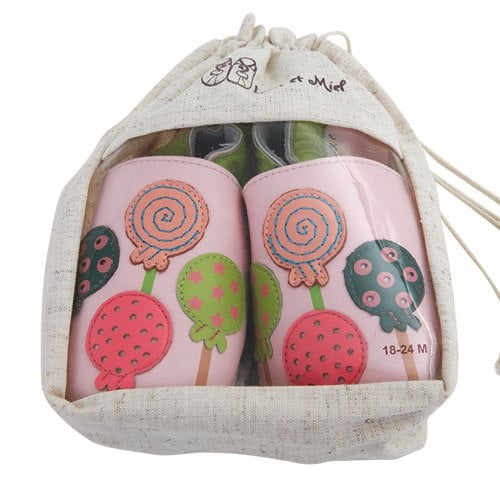 Pantofole in pelle "Lollipop"