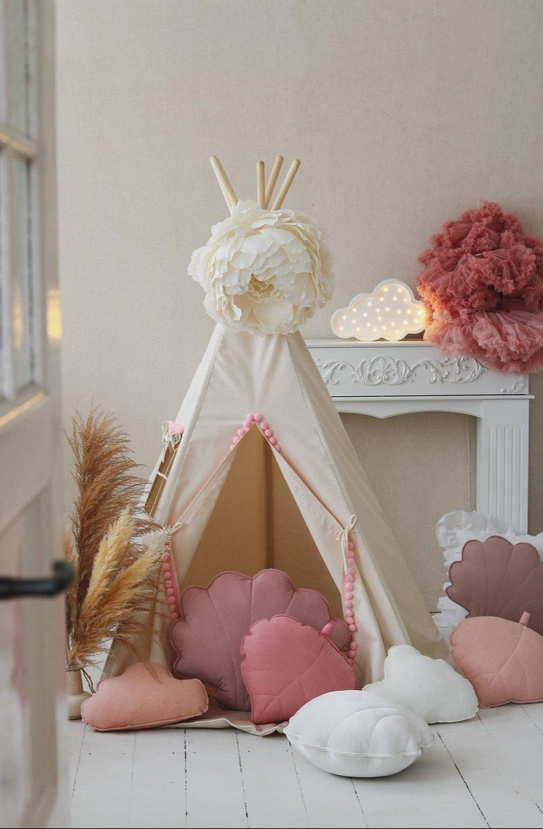 Tenda Teepee "Fluffy Pompoms"