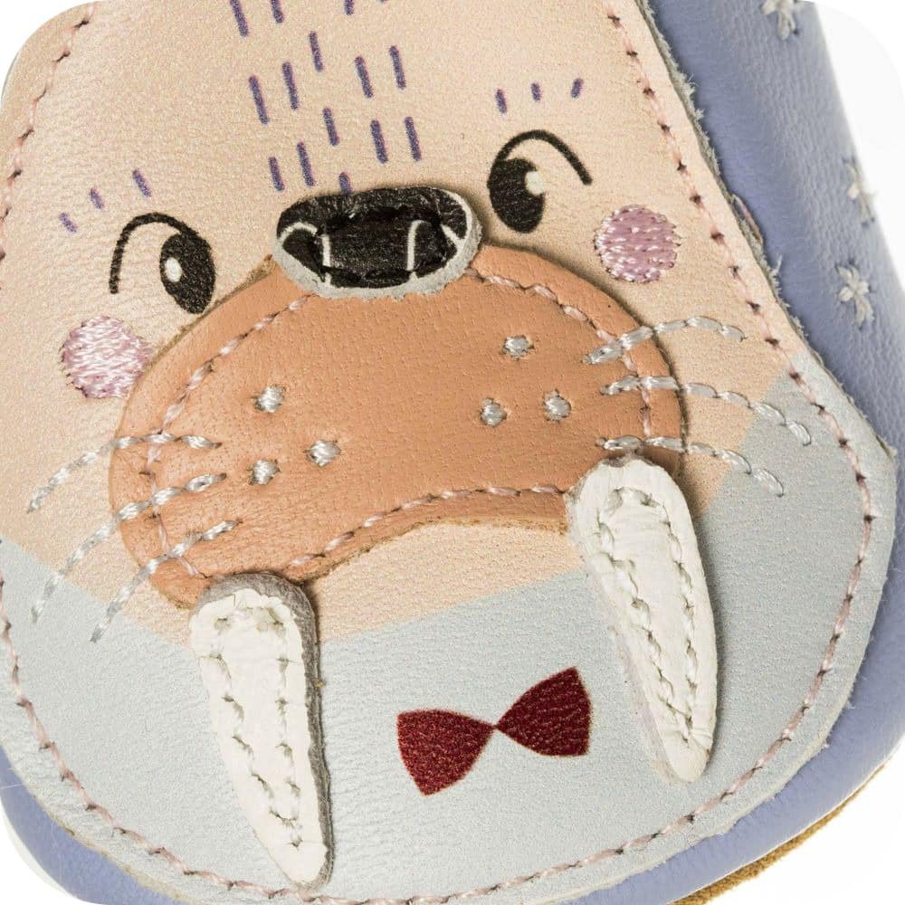 Pantofole in pelle "Tricheco"