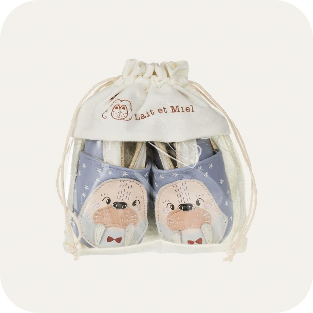 Pantofole in pelle "Tricheco"