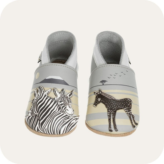 Pantofole in pelle "Zebre"