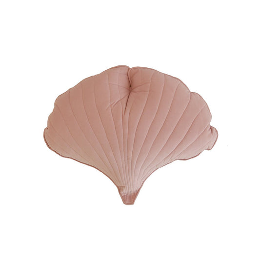 Cuscino foglie di Ginkgo in velluto “Rosa Cipria”