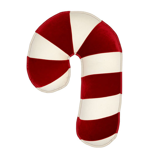 Cuscino Patchwork Natalizio "Candy Cane Rosso"