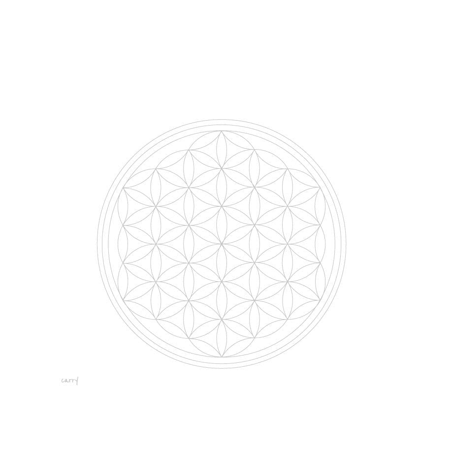 Borraccia in Vetro "Fiore Della Vita" 0,7 l