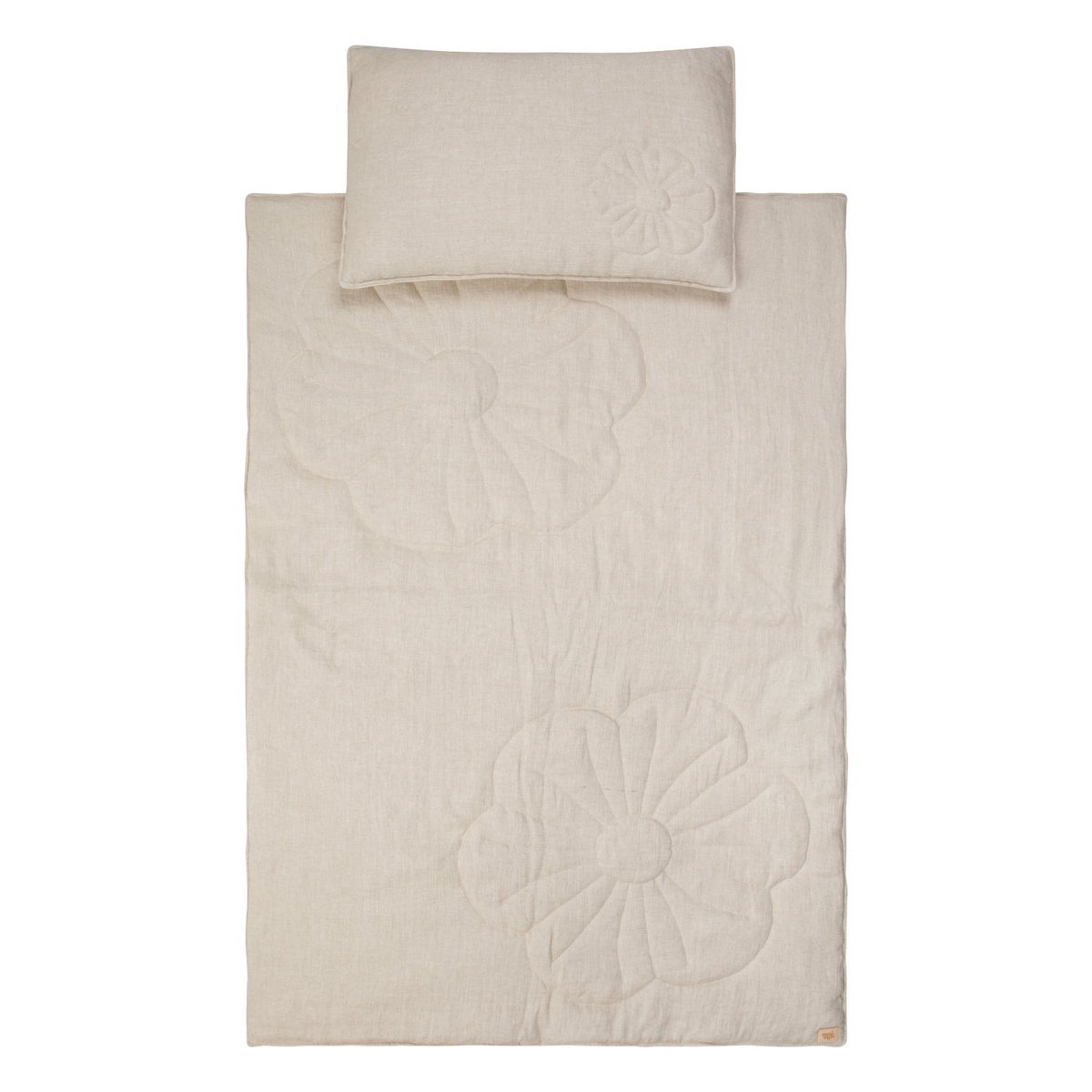 Set Copertina in lino "Fiore Sabbia" 90x135