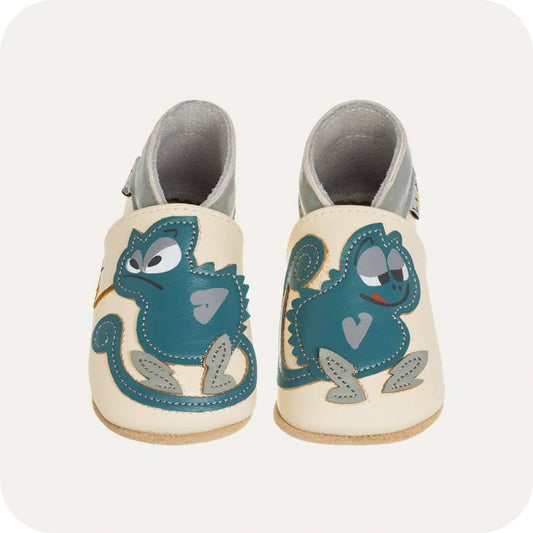 Pantofole in pelle "Camaleonte"